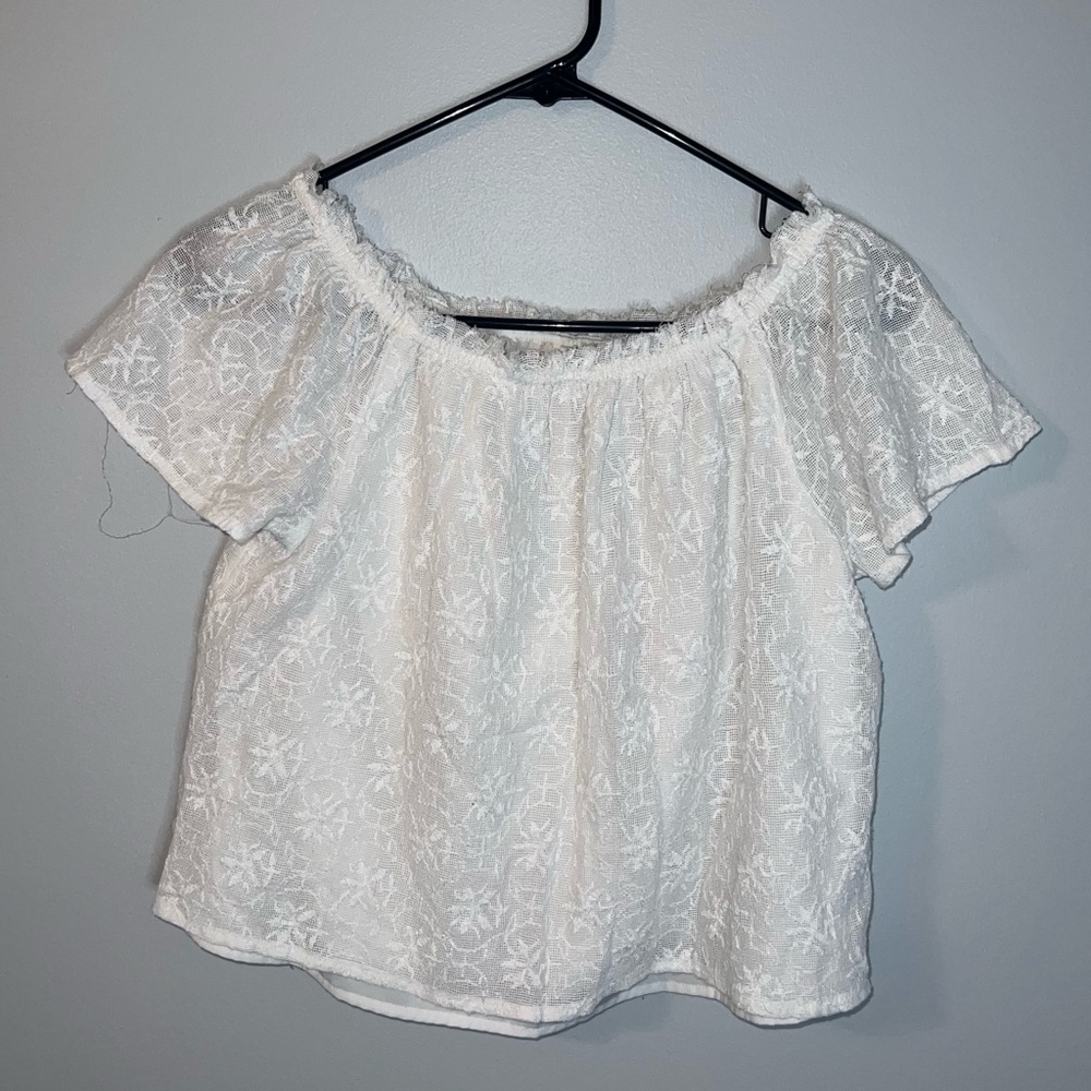 Abercrombie Kids White Lace Top - Size 11/12